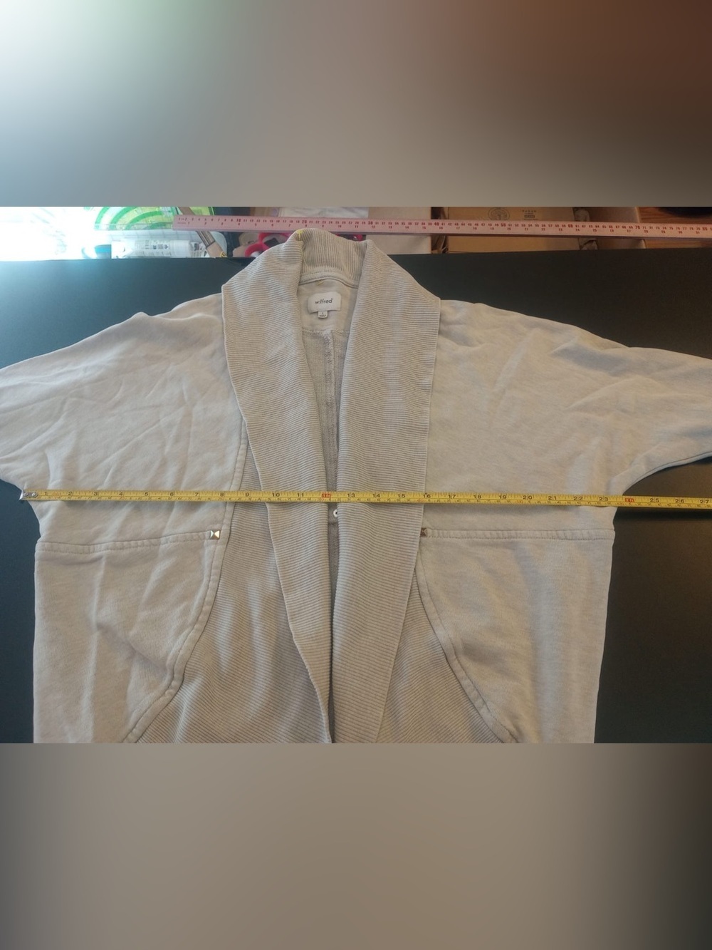 Wilfred Cream Open-Front Shawl Collar Cardigan - Picture 5 of 8